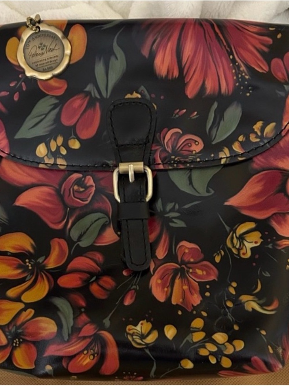 Patricia Nash Tropical Escape Backpack with Gold Accent NWOT